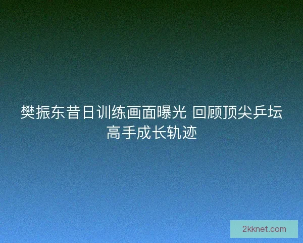 樊振东昔日训练画面曝光 回顾顶尖乒坛高手成长轨迹